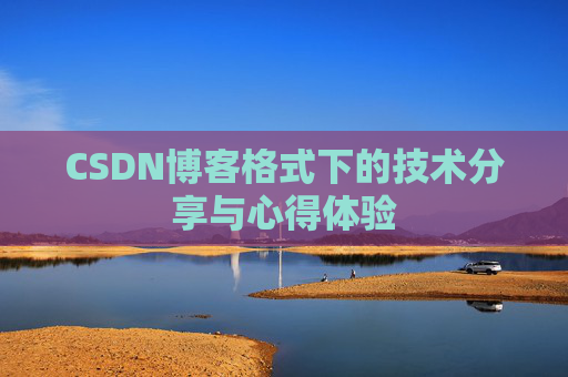 CSDN博客格式下的技术分享与心得体验